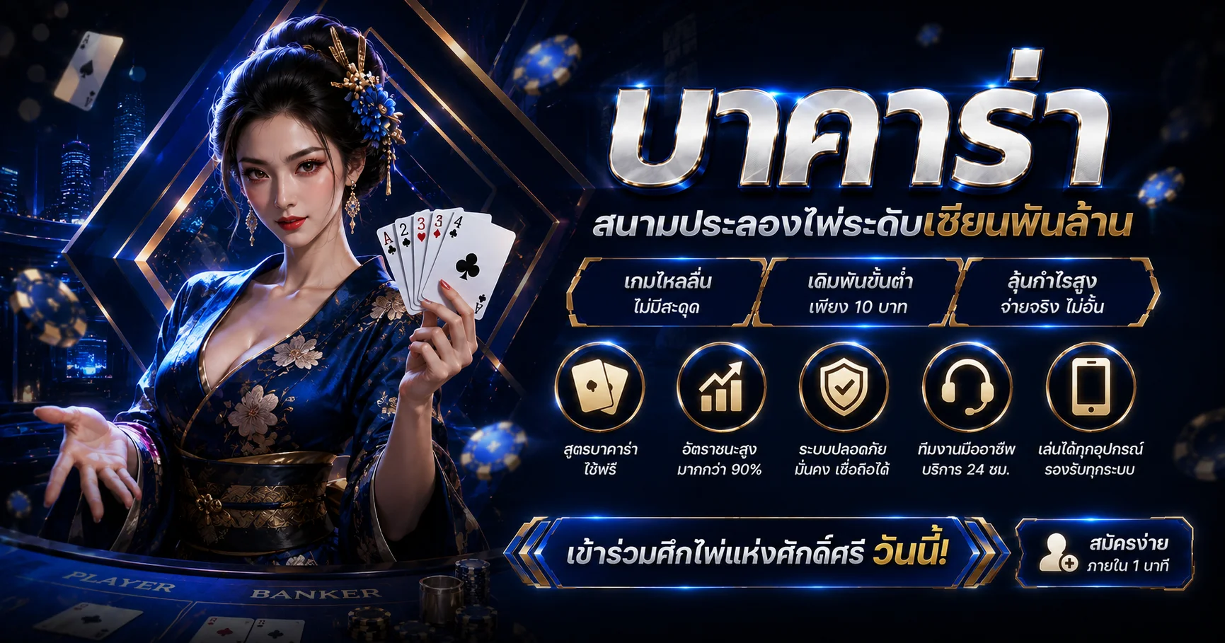 บาคาร่าออนไลน์ PLAYSICON คาสิโนเว็บตรงถ่ายทอดสดทุกโต๊ะ